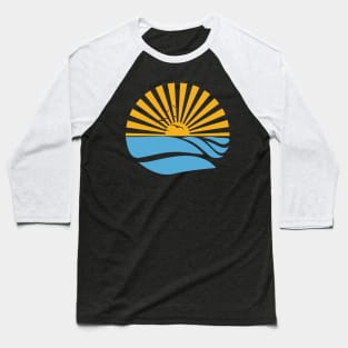 Sunset Cloud Landscape Summer Logo Baseball T-Shirt